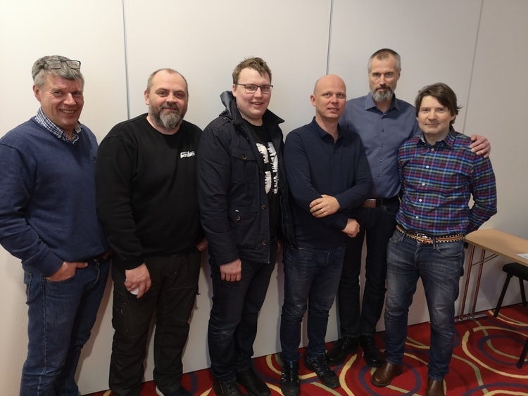 Harmonisk styre i Finnmark. Fra venstre: Ruben Åsheim, Trond Arild Berntsen, Christoffer Hansen, Dan Berg, Kjell Aleksandersen og Per Ivar Klemetsen.