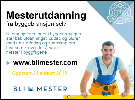 Annonse for mesterutdanning høsten 2019